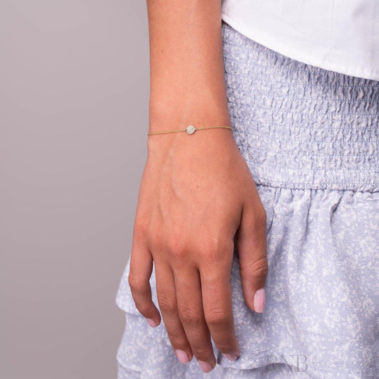 Round Pave Diamond Bracelet