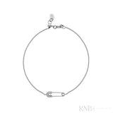 Safety Pin Diamond Bracelet