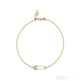Safety Pin Diamond Bracelet