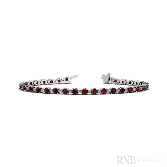 Tennis Ruby & Diamond Bracelet