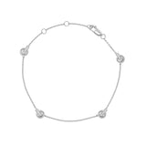 Interlocking Station Diamond Bracelet