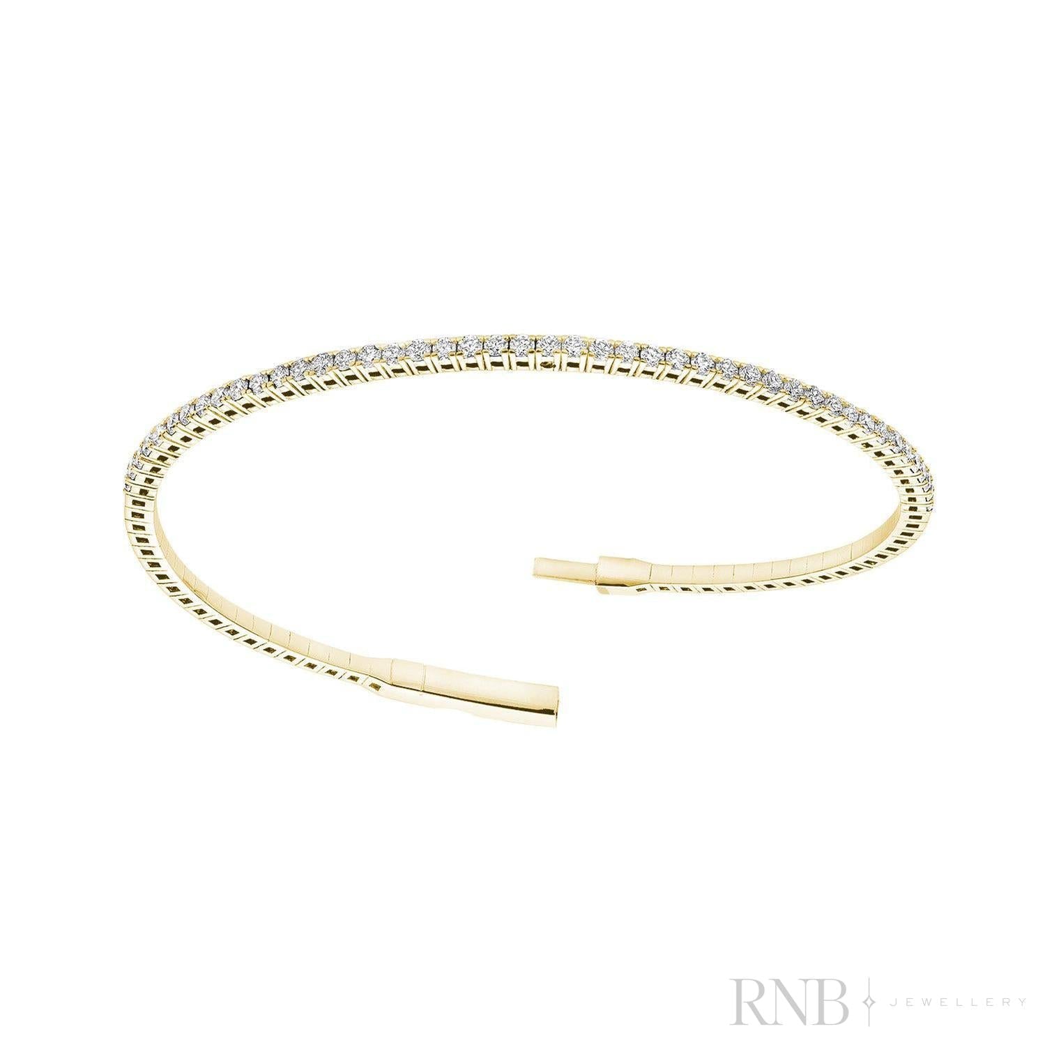 Semi Eternity Bangle Flex Diamond Bracelet
