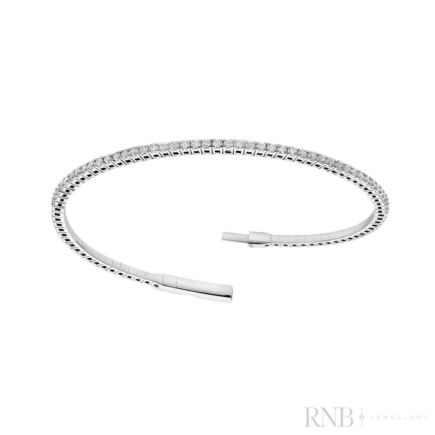 Semi Eternity Bangle Flex Diamond Bracelet