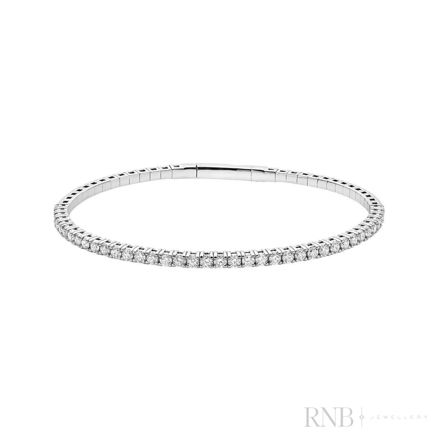 Semi Eternity Bangle Flex Diamond Bracelet
