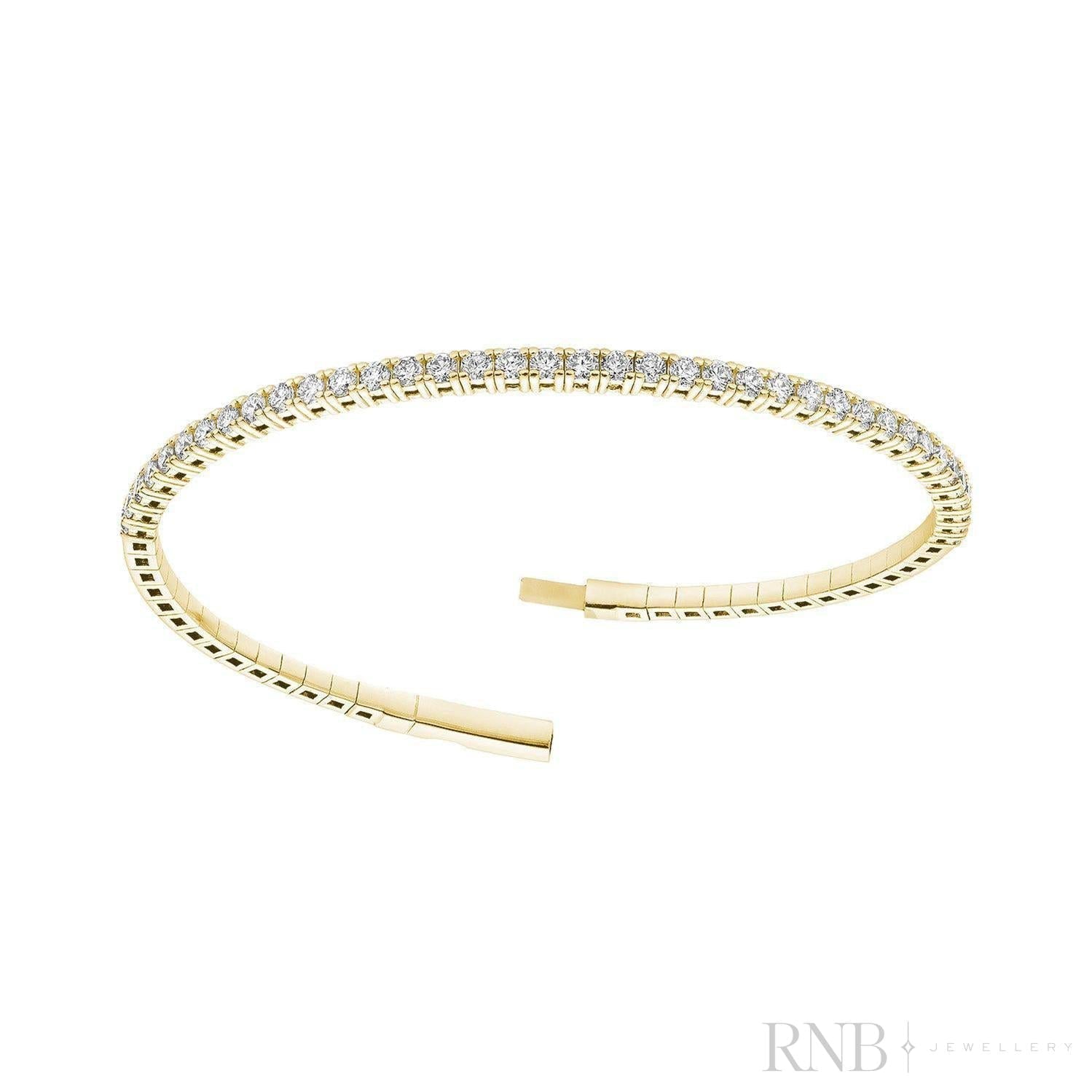 Semi Eternity Bangle Flex Diamond Bracelet