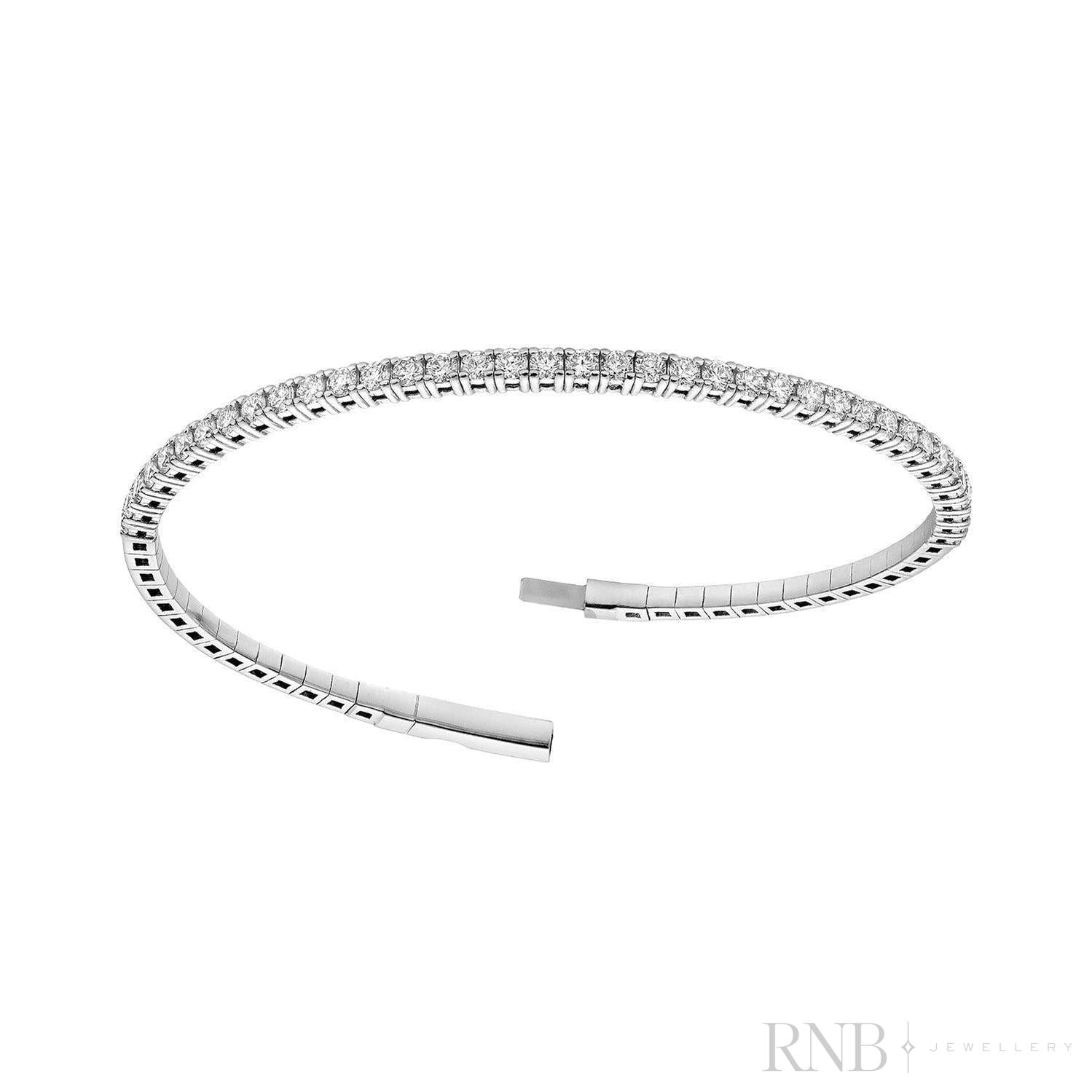 Semi Eternity Bangle Flex Diamond Bracelet