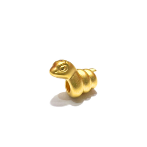 24 Gold Chinese Zodiac Charm (Snake)