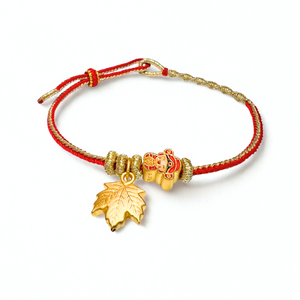 24 Gold Bracelet (Maple Leaf, God Of Fortune)
