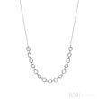 Elongated Oval Diamond Necklace