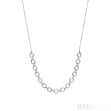 Elongated Oval Diamond Necklace