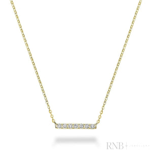 Diamond Bar Necklace-RNB Jewellery