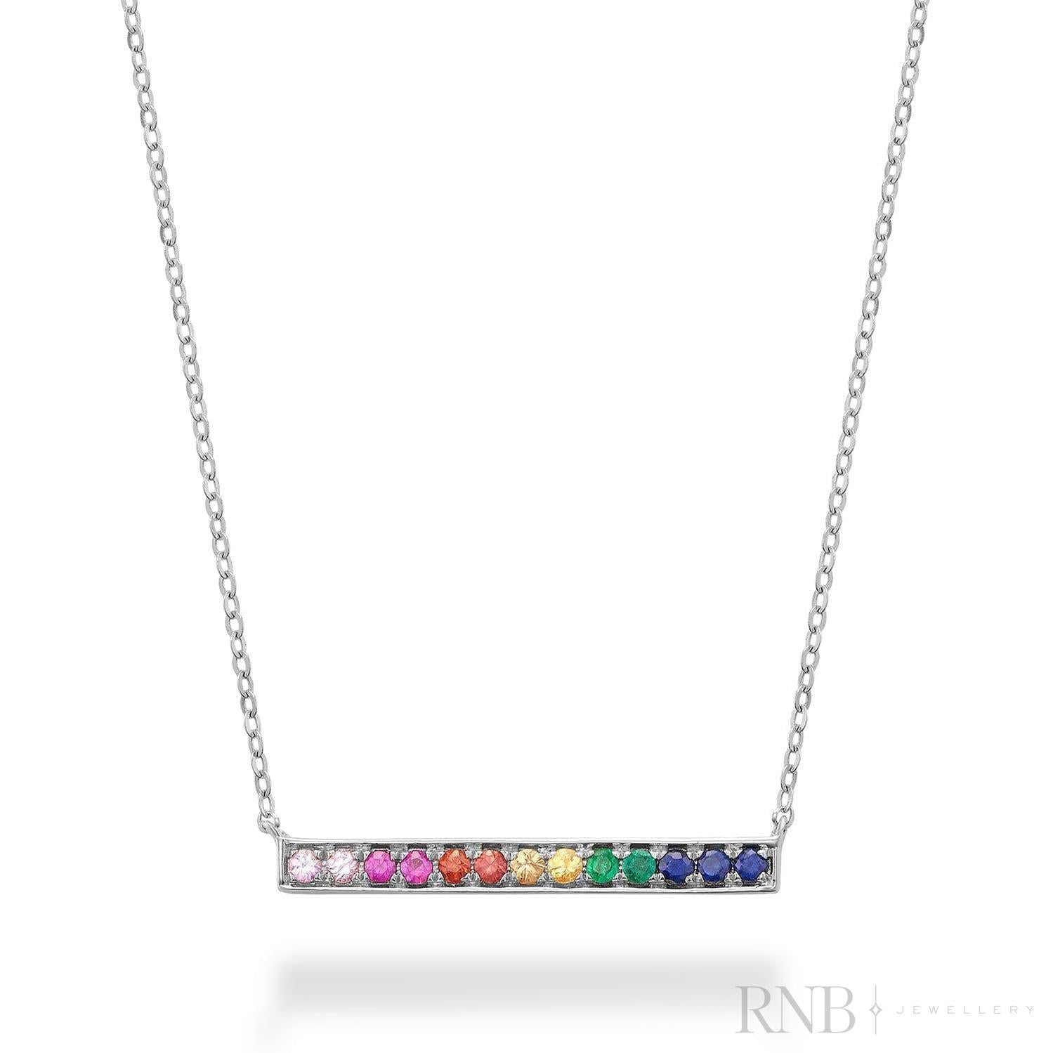 Rainbow Bar Necklace