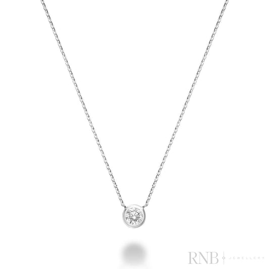 Bezel Set Diamond Necklace-RNB Jewellery