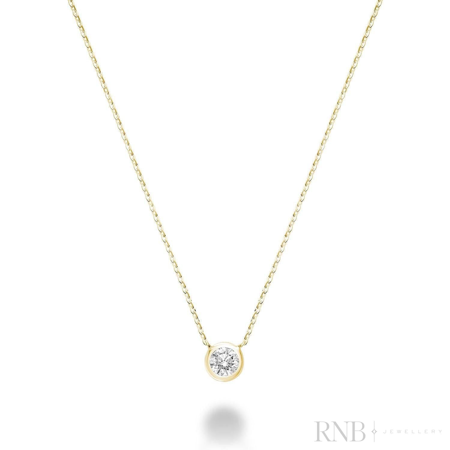 Bezel Diamond Necklace