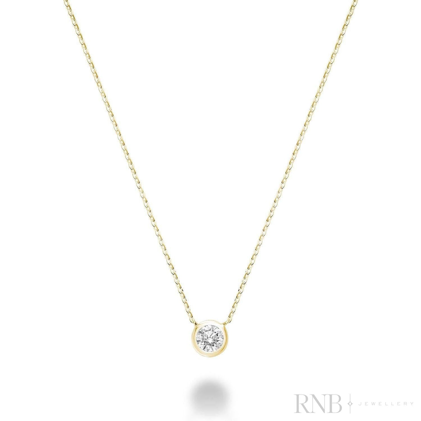 Bezel Diamond Necklace