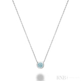 Bezel Set Precious Stone Necklace