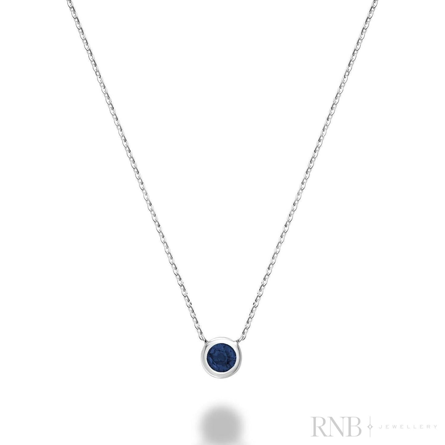 Bezel Set Precious Stone Necklace