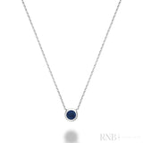 Bezel Set Precious Stone Necklace