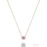Bezel Set Precious Stone Necklace