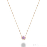 Bezel Set Precious Stone Necklace-RNB Jewellery