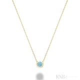 Bezel Set Precious Stone Necklace