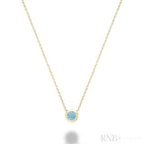 Bezel Set Precious Stone Necklace-RNB Jewellery