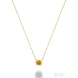 Bezel Set Precious Stone Necklace-RNB Jewellery