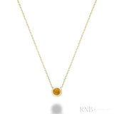 Bezel Set Precious Stone Necklace