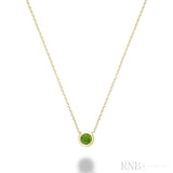Bezel Set Precious Stone Necklace