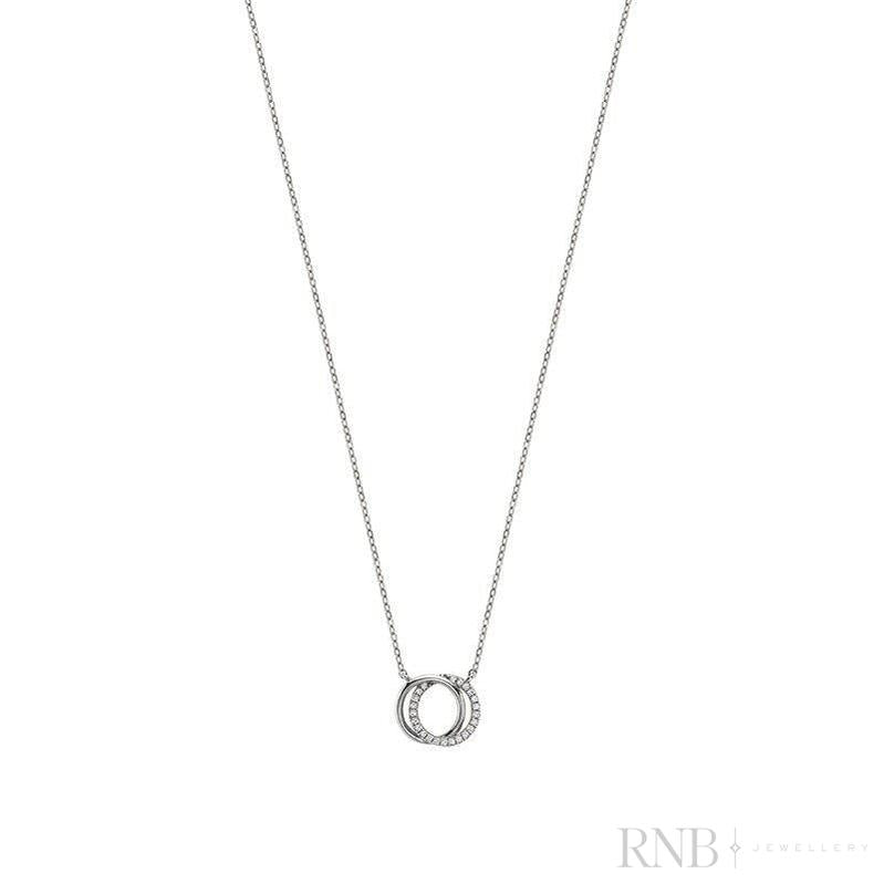Small Double Circle of Life Diamond Necklace