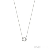 Small Double Circle of Life Diamond Necklace