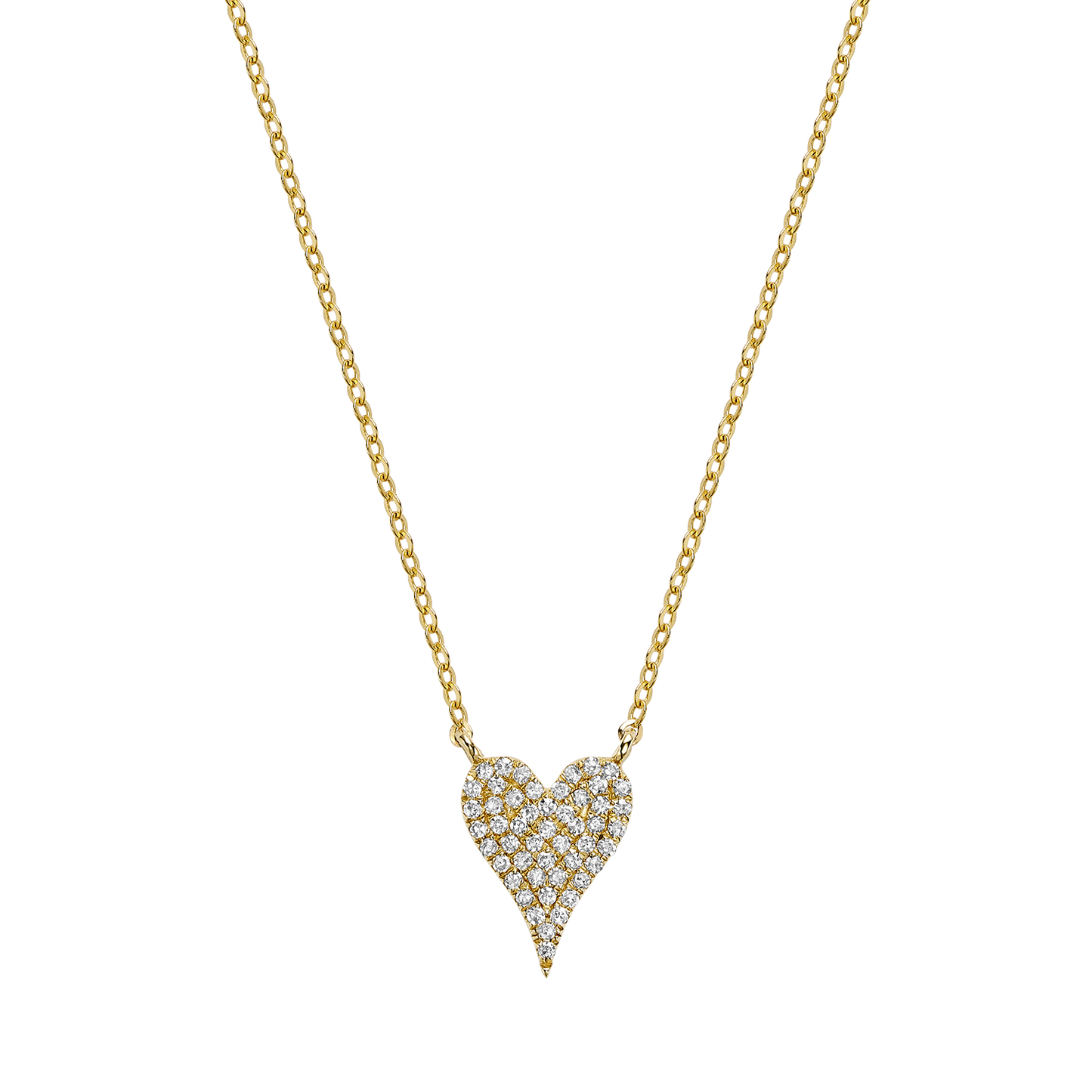 Pave Heart Diamond Necklace