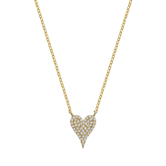 Pave Heart Diamond Necklace