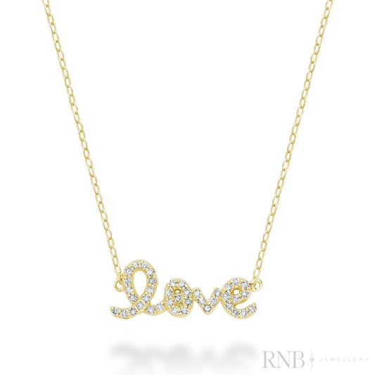 Mini "Love" Diamond Necklace-RNB Jewellery