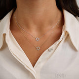 Small Star Of David Diamond Necklace