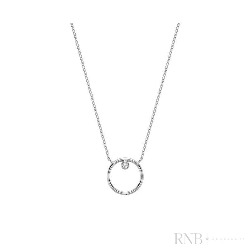 Circle of Life Solitaire Diamond Necklace