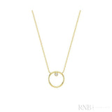 Circle of Life Solitaire Diamond Necklace
