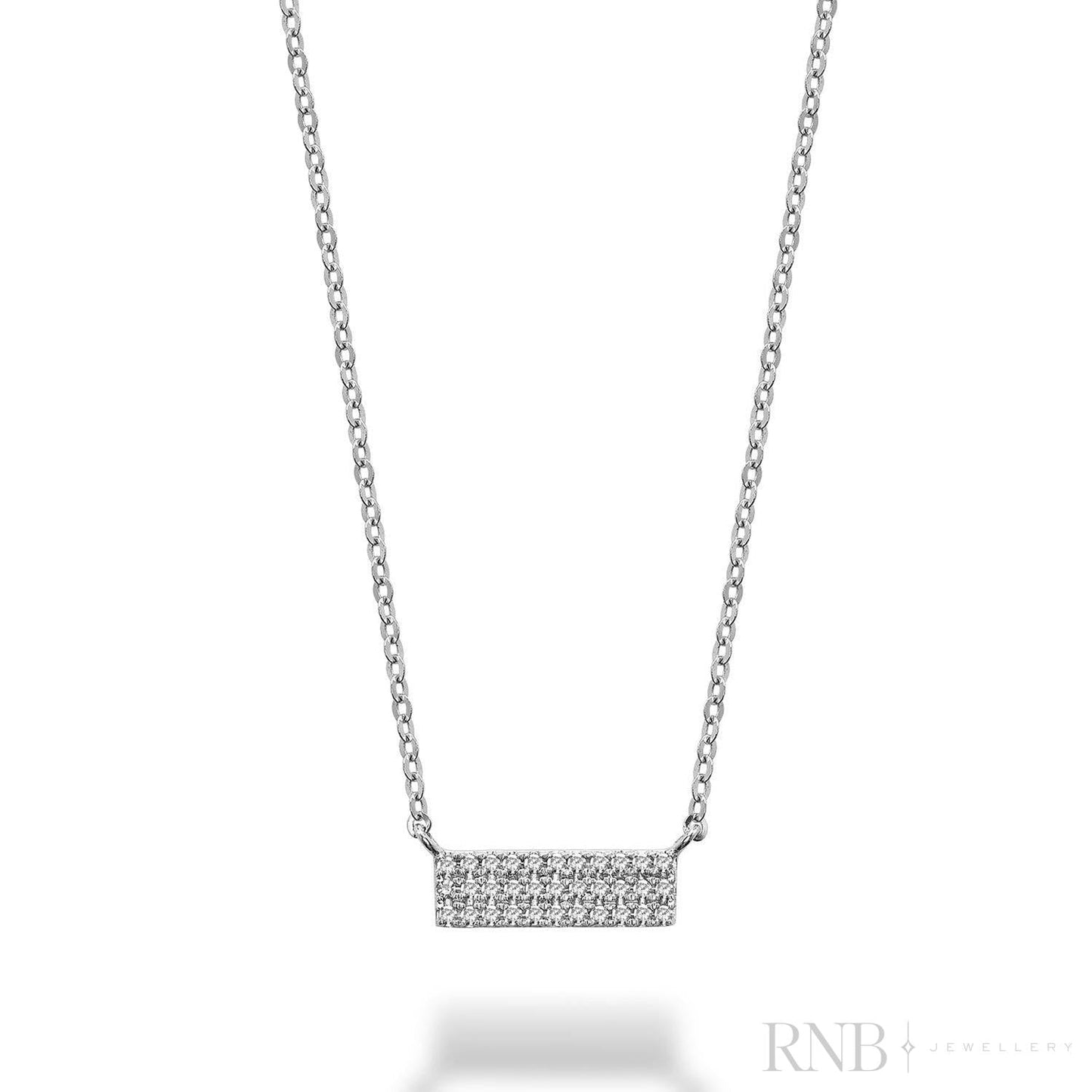 Pave Plate Diamond Necklace