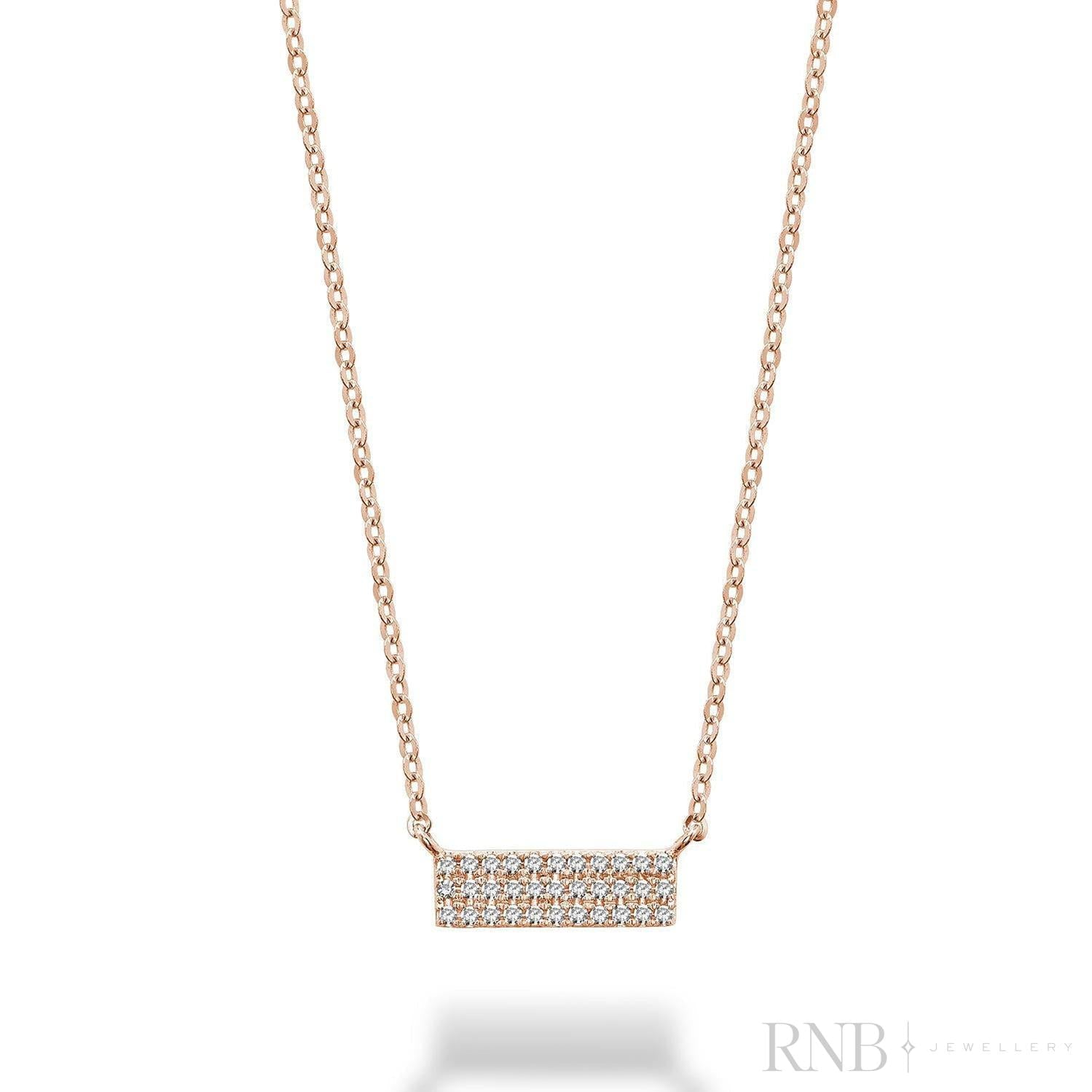 Pave Plate Diamond Necklace