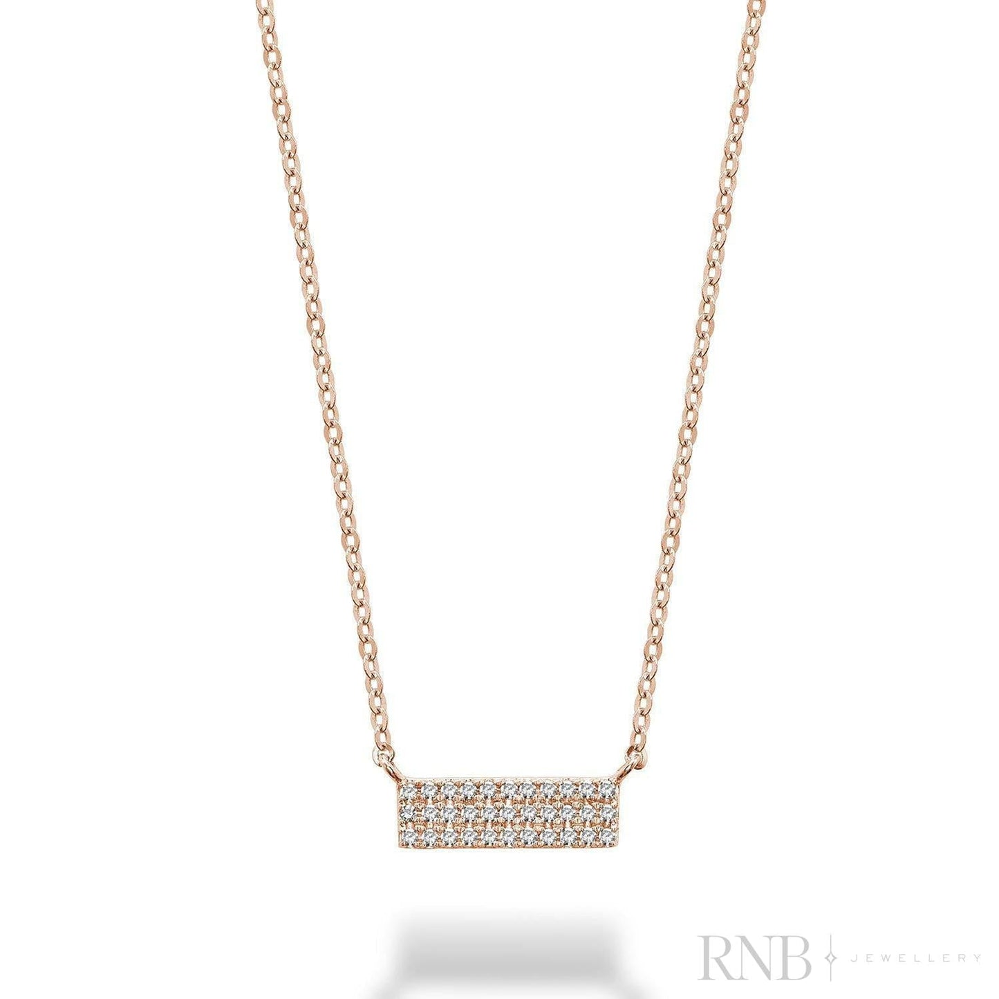Pave Plate Diamond Necklace