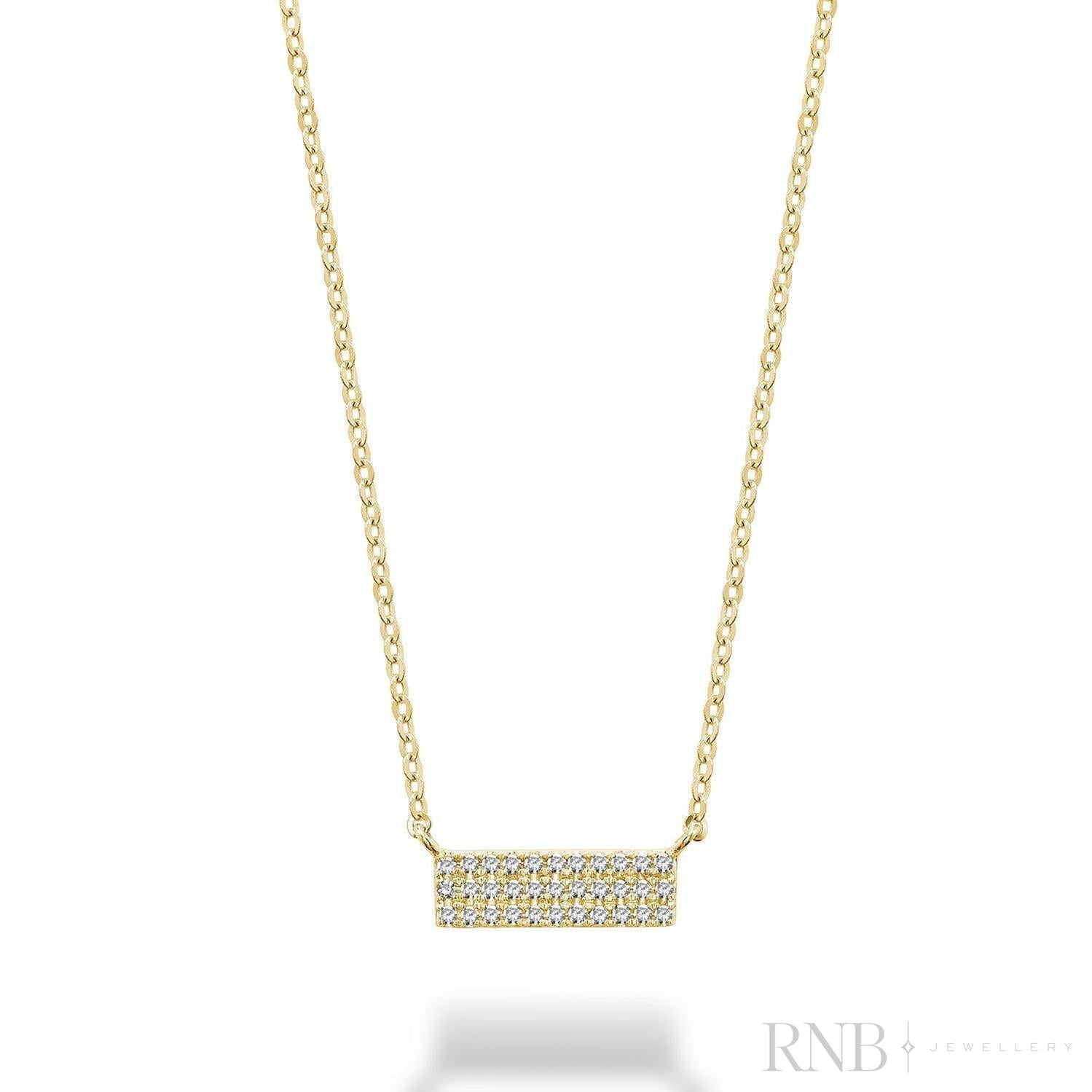 Pave Plate Diamond Necklace