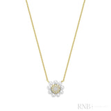 Circle of Life Pearl & Pave Diamond Necklace