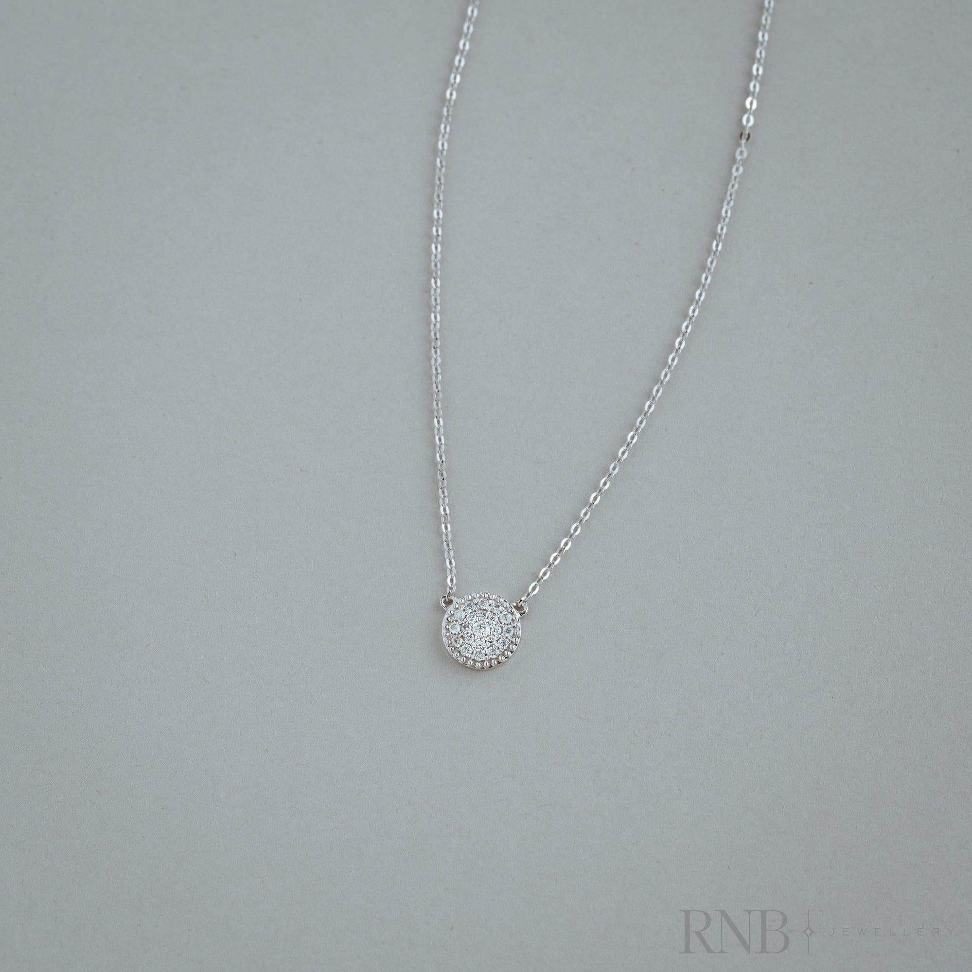 Miligrain Pave Diamond Necklace