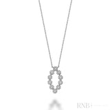 Oval Shape with Halos Diamond Necklace