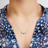 Trinity Halo Diamond & Precious Stone Necklace