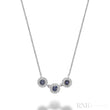 Trinity Halo Diamond & Precious Stone Necklace
