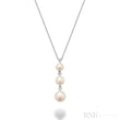 Trinity Drop Pearls & Diamonds Necklace