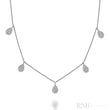 Pear Shape Drop Pave Diamond By The Yard Necklace