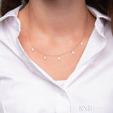 Pear Shape Drop Pave Diamond By The Yard Necklace