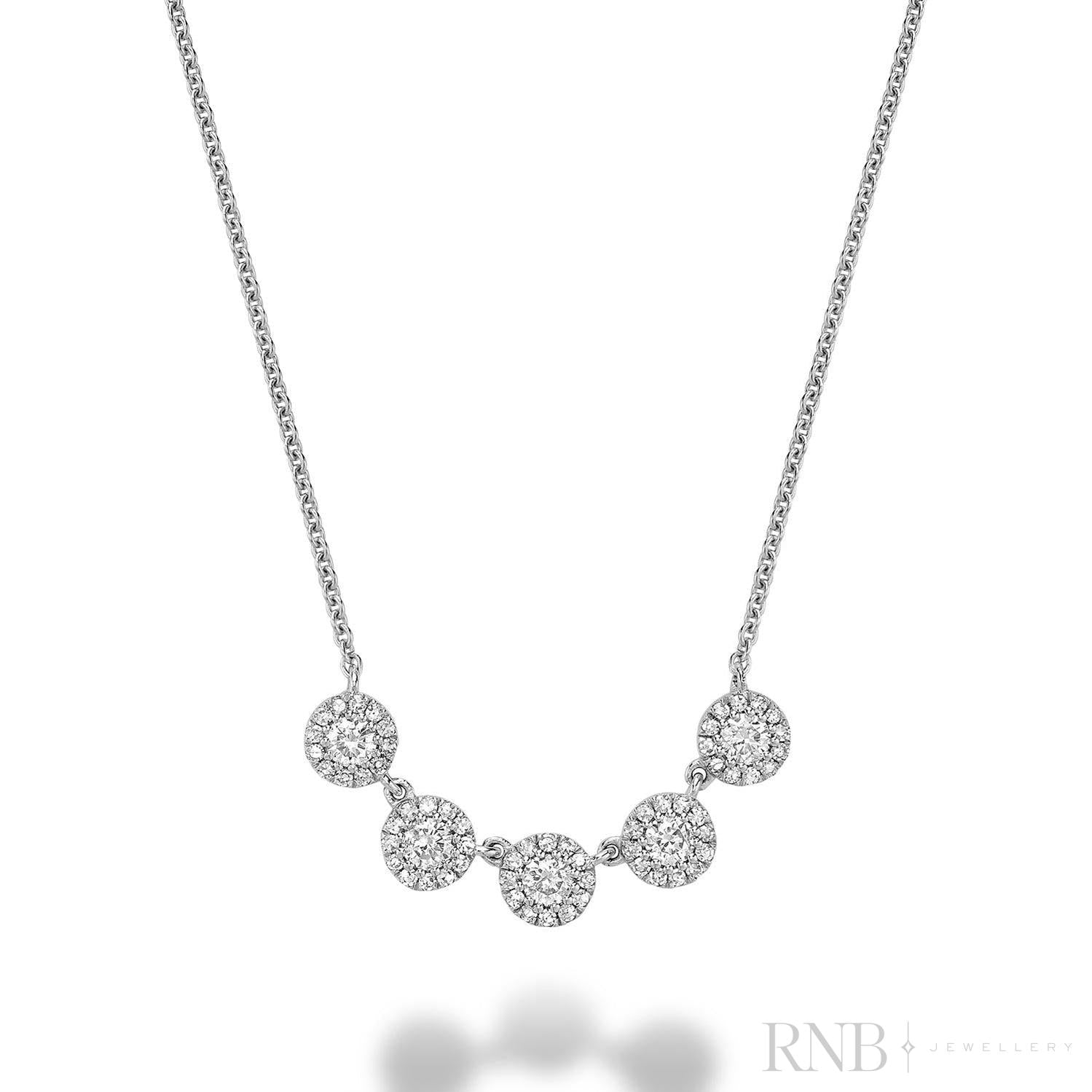 Multi Halos Diamond Necklace